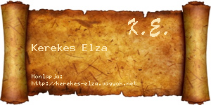 Kerekes Elza névjegykártya